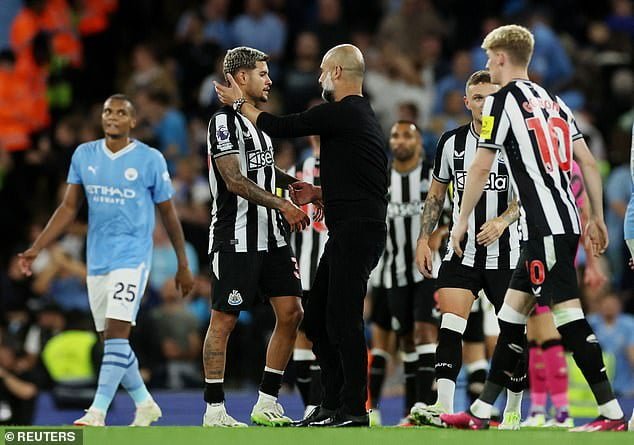 Bruno Guimaraes hits out at Newcastle fan account’s ‘short, stupid memories’ in a now-deleted tweet… after players were questioned following defeat by Man City