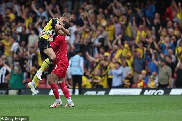 Late Goals from Rajovic and Andrews Secure Victory for Watford as Buchanan Receives Red Card in Fiery Encounter with Birmingham