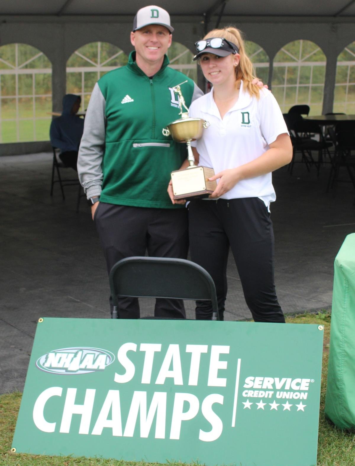 Dover’s Fennessy Clinches State Individual Girls Golf Title, Fending Off Winnacunnet’s Doerr