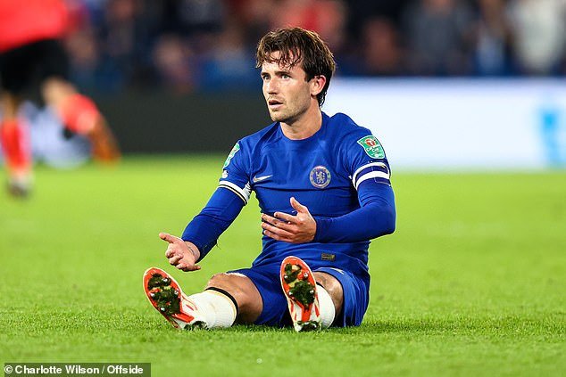 Chelsea defender Ben Chilwell unlikely to return until December due to hamstring injury, raising concerns for his availability in Christmas fixtures. With Luke Shaw also unavailable, England’s left-back position remains vacant.