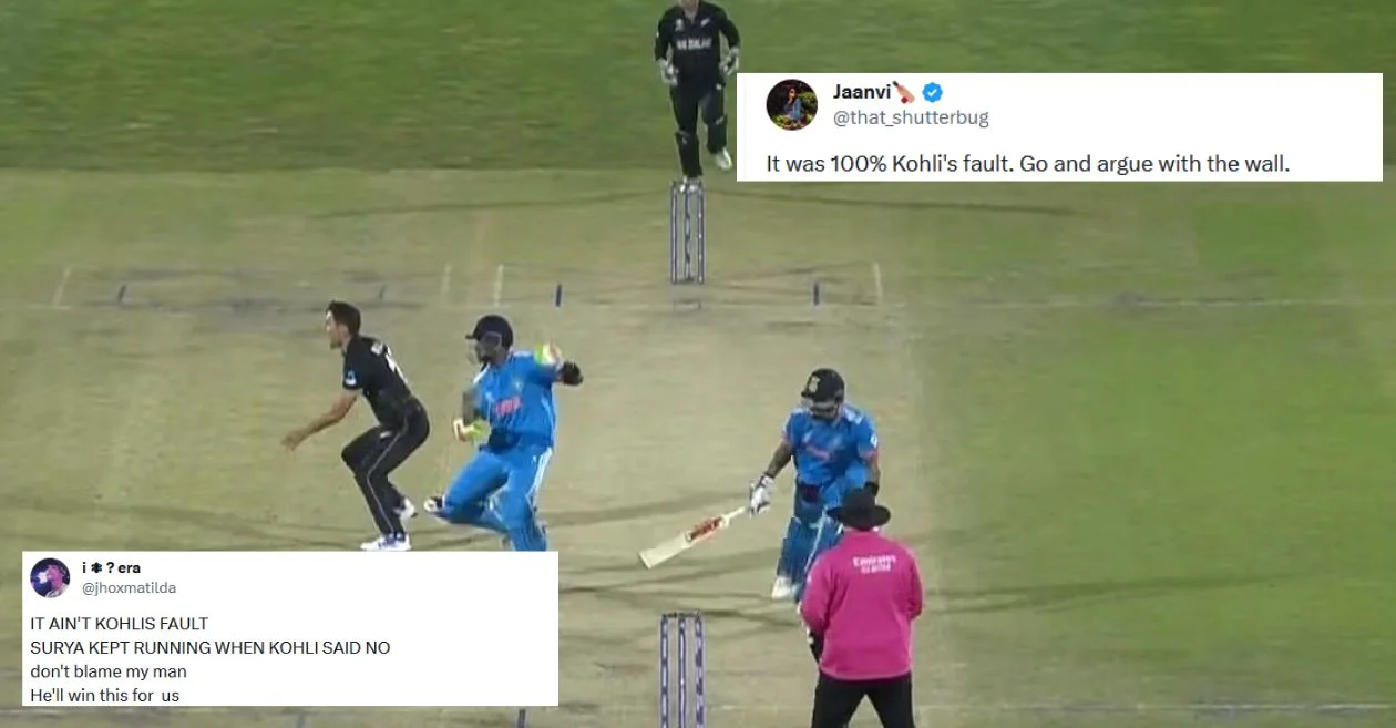 Online Reactions to Virat Kohli and Suryakumar Yadav’s Mix-up during World Cup 2023 Match against New Zealand
