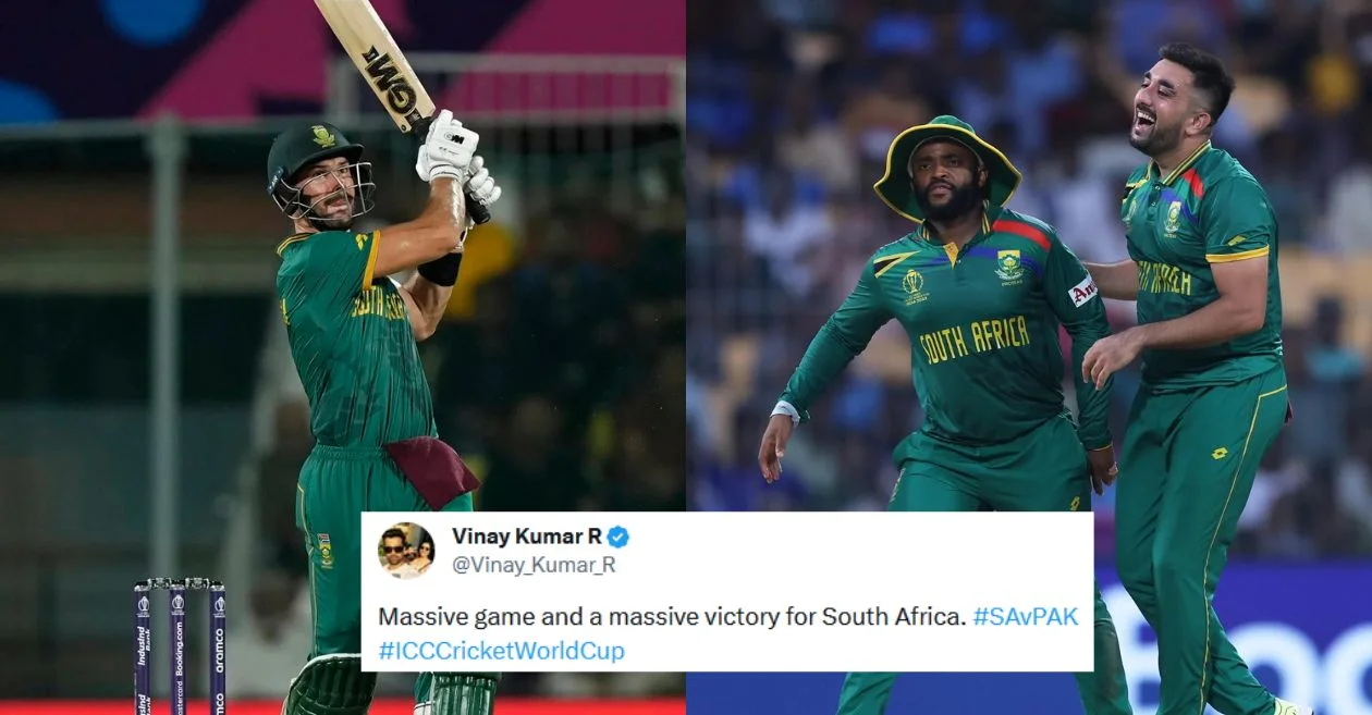 World Cup 2023: Twitter Erupts with Reactions as Aiden Markram and Tabraiz Shamsi Propel South Africa to Victory against Pakistan in an Exciting Match