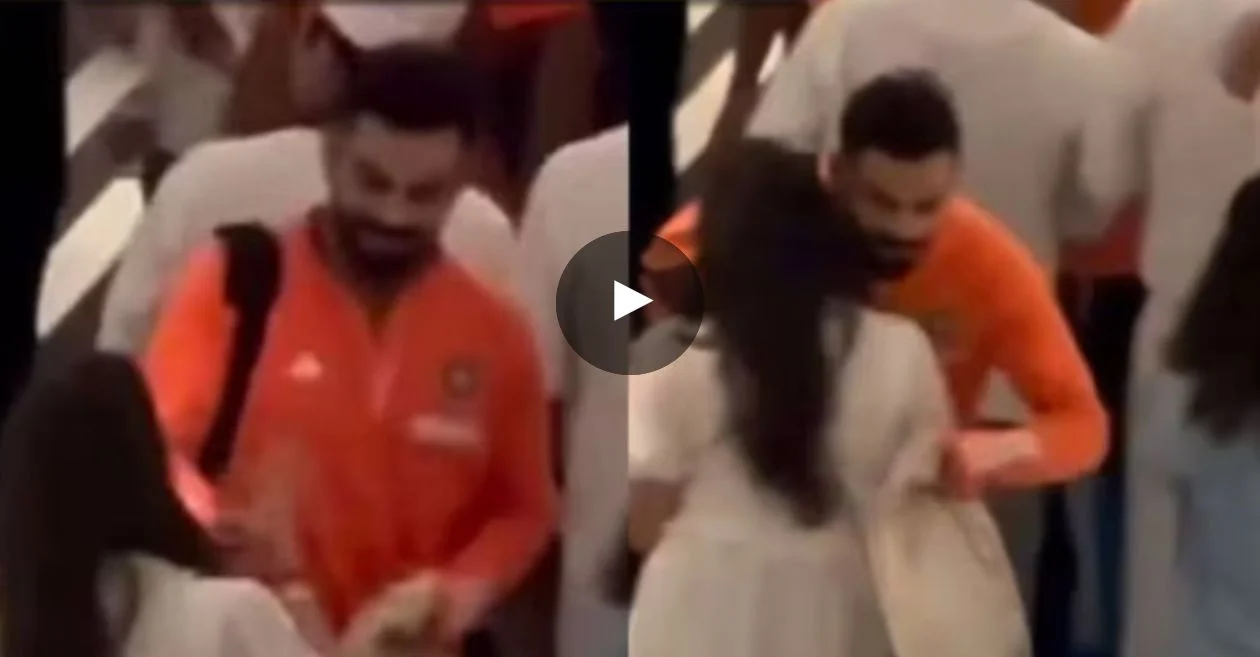 Virat Kohli’s Heartwarming Gesture: Embracing Ritika Sajdeh after India’s Resounding Victory in the 2023 World Cup Clash against Pakistan