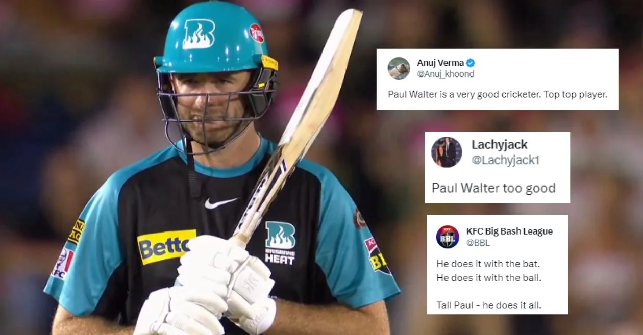 Social media explodes as Paul Walter delivers standout performance in Brisbane Heat’s victory against Sydney Sixers in BBL|13