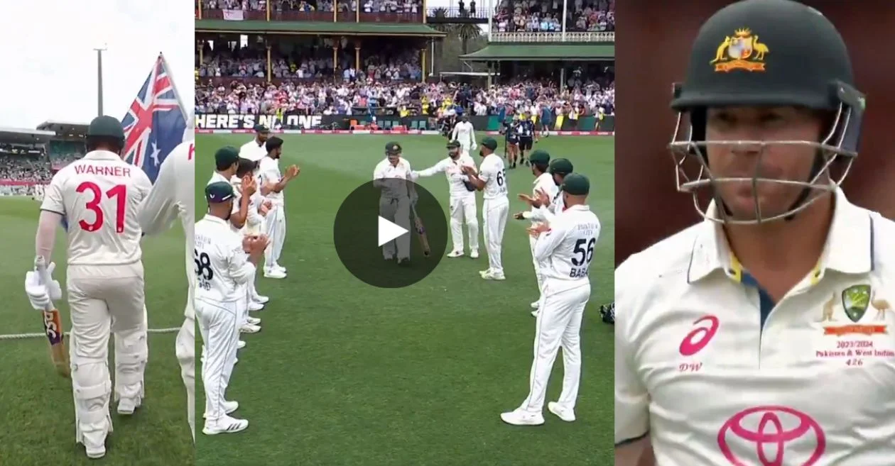 David Warner Honored by Pakistan Players with ‘Guard of Honour’ on Day 1 of SCG Test – AUS vs PAK 2023-24