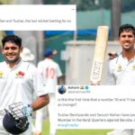 Twitter buzzing as Tanush Kotian and Tushar Deshpande create Ranji Trophy history with centuries from lower-order positions