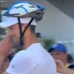Novak Djokovic arrives at Italian Open in helmet after head injury