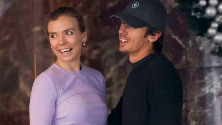 Sealed with a kiss! Tennis power couple Alex de Minaur and Katie Boulter enjoy a night out following recent engagement