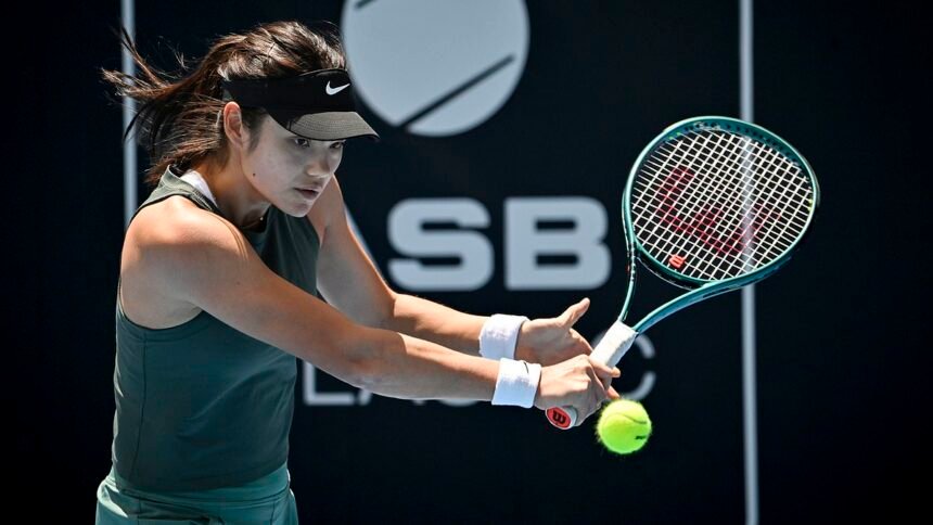 Emma Raducanu eases injury concerns ahead of Australian Open by sharing training pictures at Melbourne Park after being spotted with new fitness coach