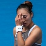 Massive Australian Open shock as top star Zheng Qinwen falls to the oldest woman in the tournament after fiery clash with umpire