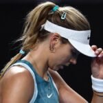 Katie Boulter crashes out of Australian Open second round to extend her barren Grand Slam record – despite fiance Alex De Minaur dashing across to watch after his own win