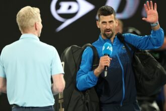 Novak Djokovic is booed by fans for surprising post-match act as he reaches the Australian Open quarter-finals for the 15th time in his career