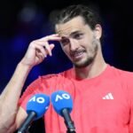 Alexander Zverev is heckled over domestic abuse allegations at Australian Open as furious protester shouts names of alleged victims