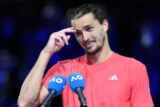 Alexander Zverev is heckled over domestic abuse allegations at Australian Open as furious protester shouts names of alleged victims