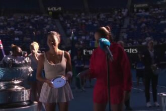 Bizarre mix-up involving Aussie tennis champion Judy Dalton sees doubles pairing handed the WRONG trophy after Australian Open victory