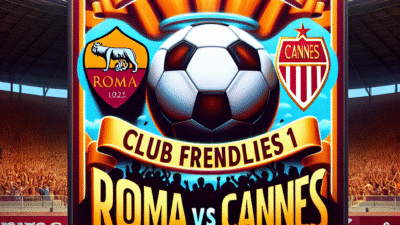 Roma
                                        
            
                
                
                                            Cannes

                                    
        
    
    Club Friendlies 1
                31/07/2025 12:00
            ET